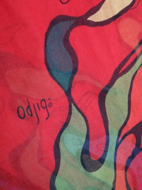 Oscardo Infinity Scarf Daphne Odjig Canadian Artist Indigenous Pow Wow Dancer - Picture 3 of 8